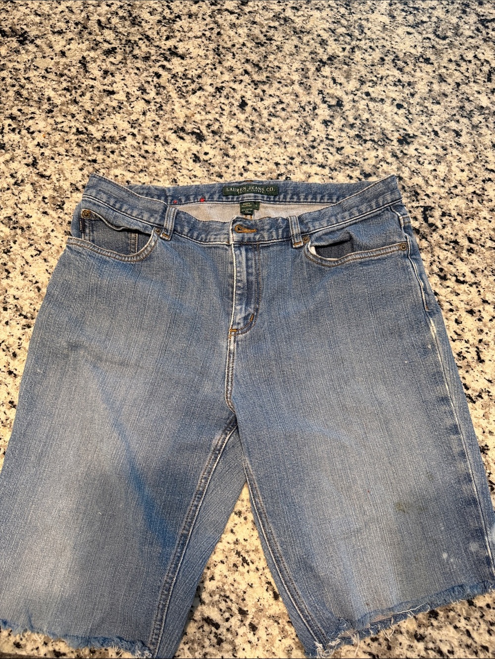 Ralph Lauren Light Blue Boyfriend Cut-Off Jeans